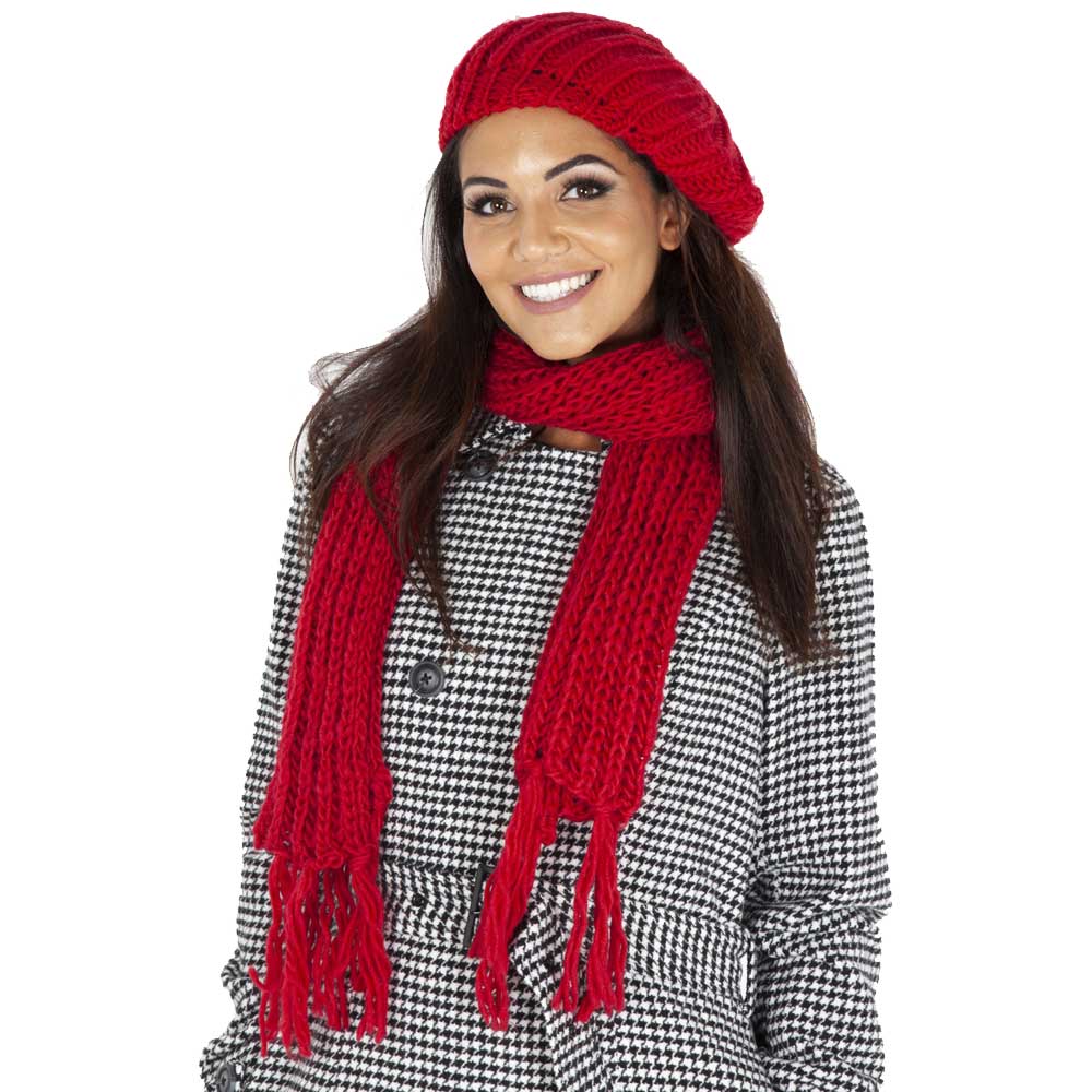 Voodoo Vixen - Lucille Muts & Sjaal Set - Rood